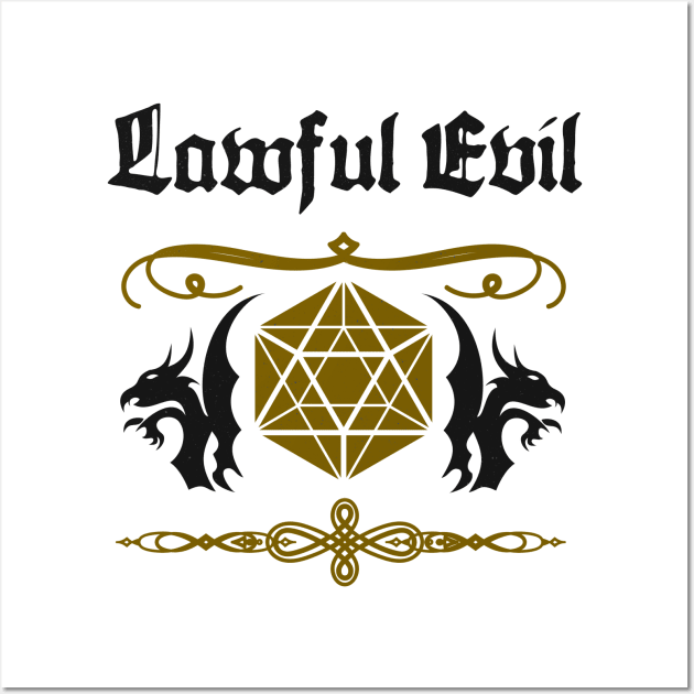 Roleplaying Game Lawful Evil RPG Pen & Paper Wall Art by Foxxy Merch